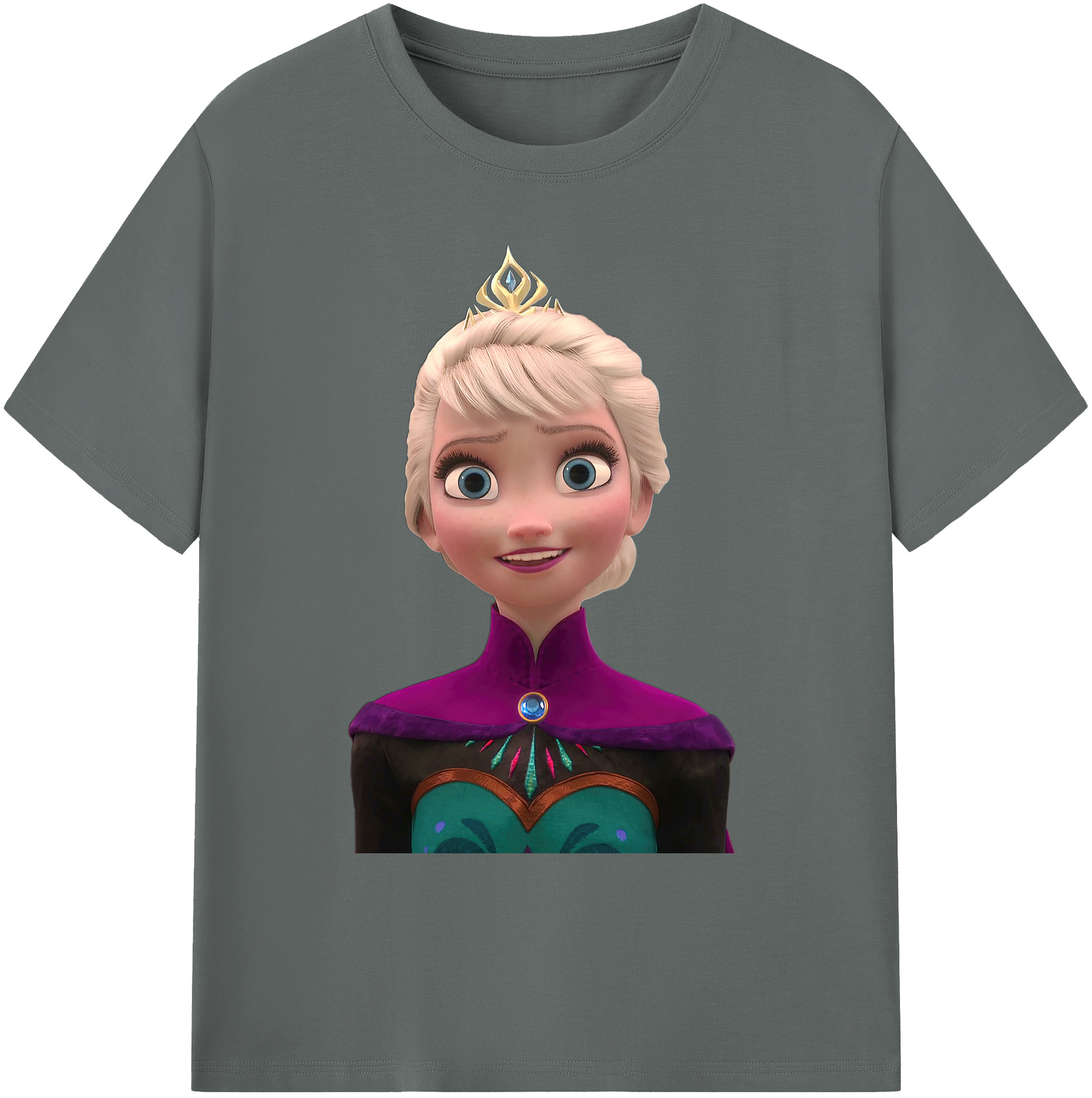 （画像用） アナと雪の女王 アンナ エルサ Frozen Anna Elsa 綿100％ メンズ半袖Tシャツ｜肌触りやわらか＆通気性
